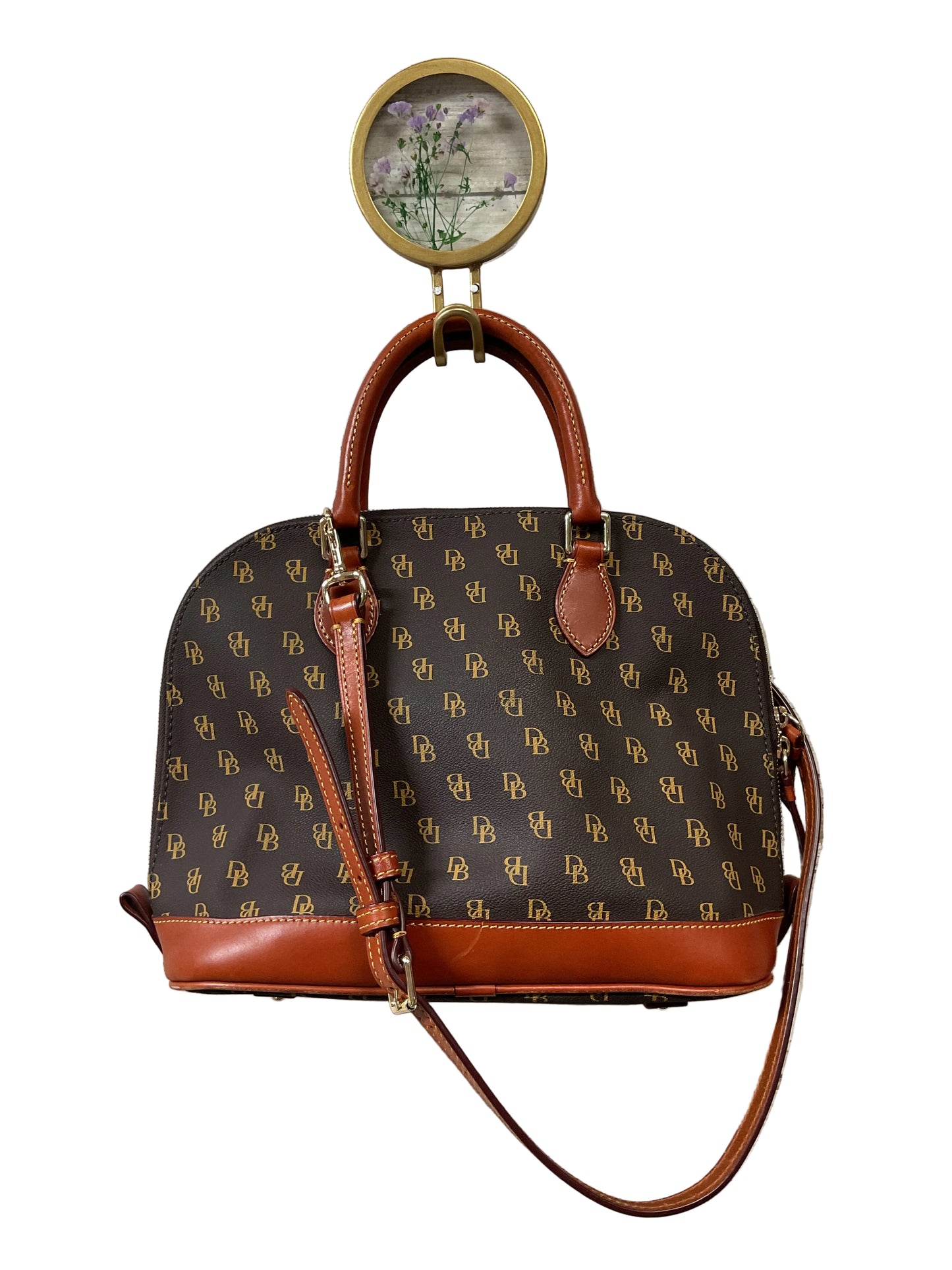 Handbag Designer By Dooney And Bourke In Brown, Size:Medium