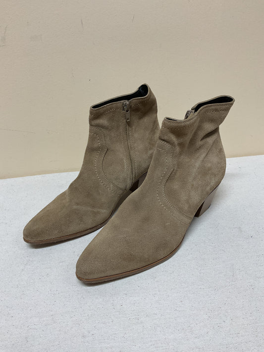 Boots Ankle Heels By Cma In Tan, Size:7.5