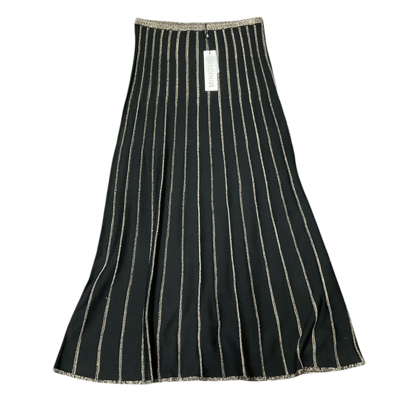Skirt Midi By Minkpink In Black & Gold, Size:L