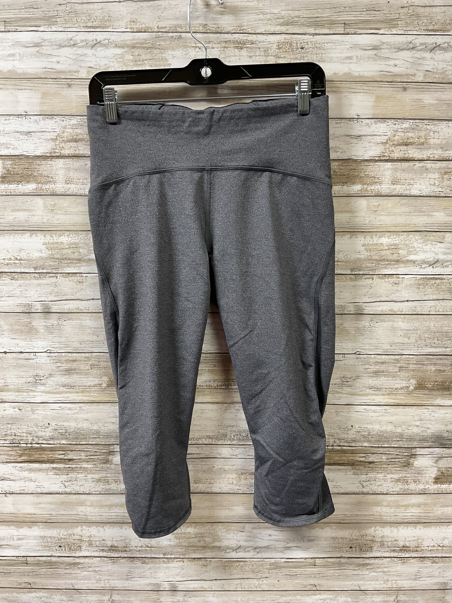 Athletic Leggings Capris By Lululemon In Grey, Size:10