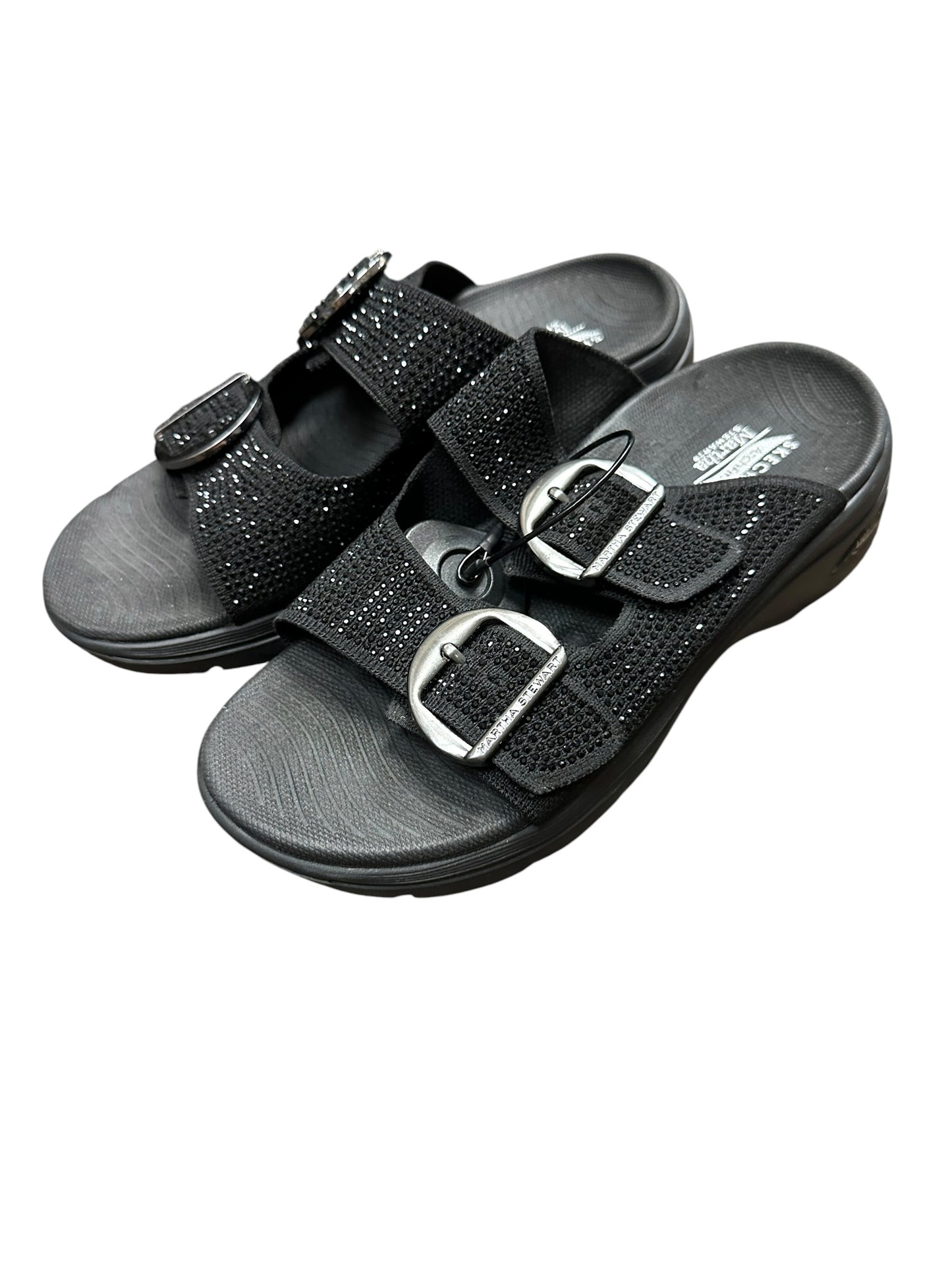 Sandals Flats By Skechers In Black, Size:6