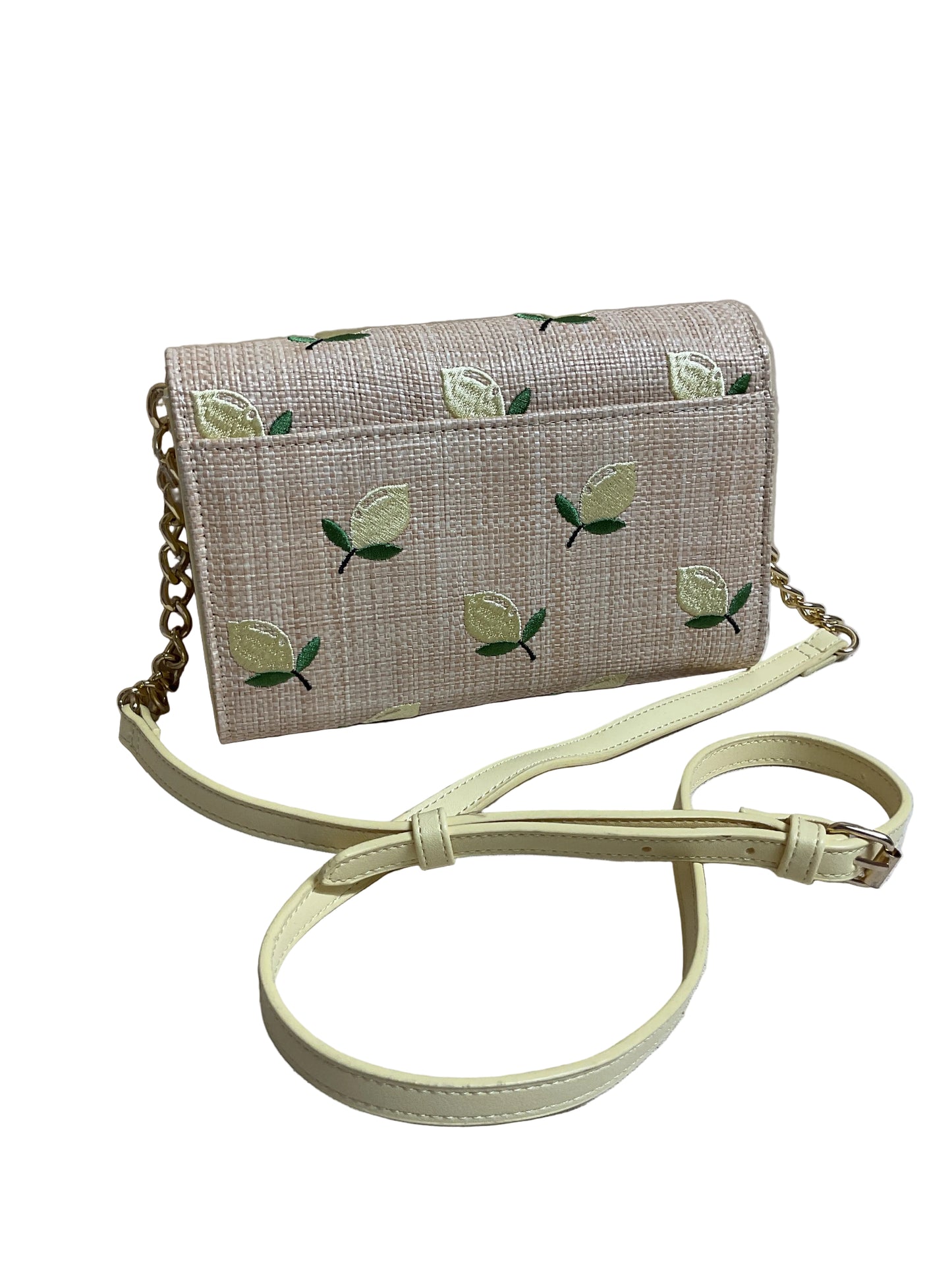 Crossbody By Betsey Johnson In Tan & Yellow, Size:Small