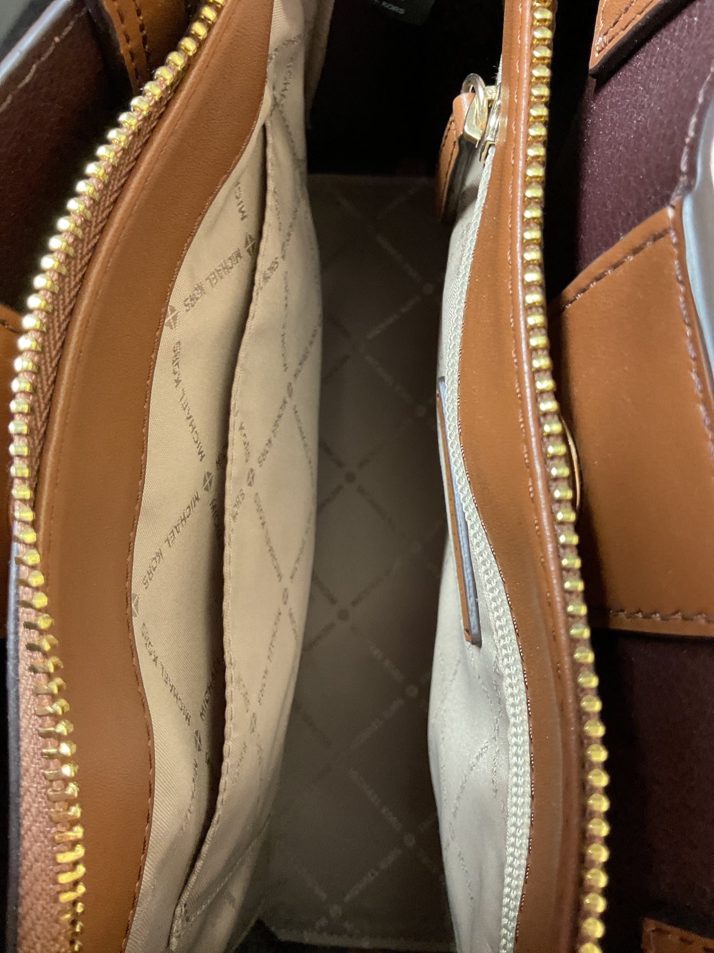 Handbag Designer By Michael Kors In Brown, Size:Medium