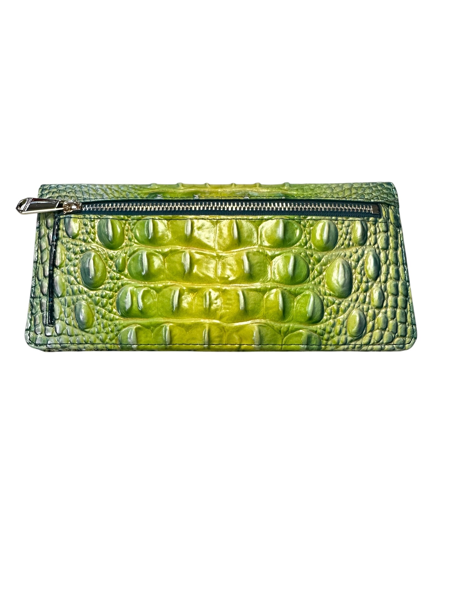 Handbag Designer By Brahmin In Green & Yellow, Size:Large