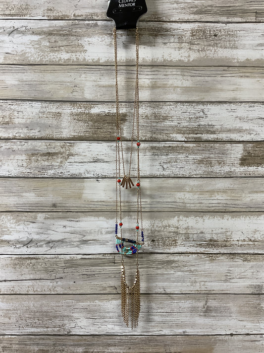 Necklace Layered By Clothes Mentor In Blue & Gold