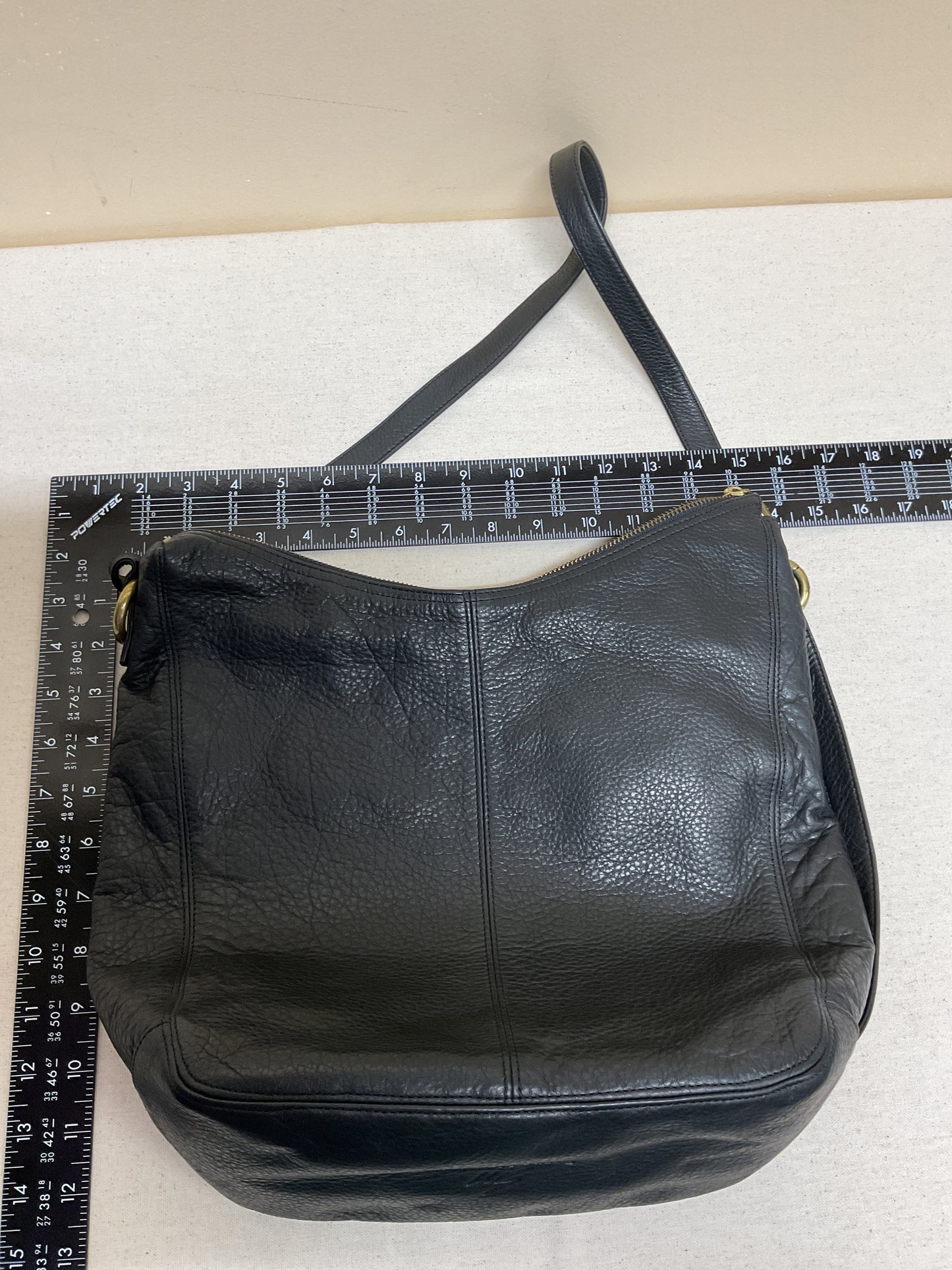 Handbag Leather By Stone Mountain In Black, Size:Large