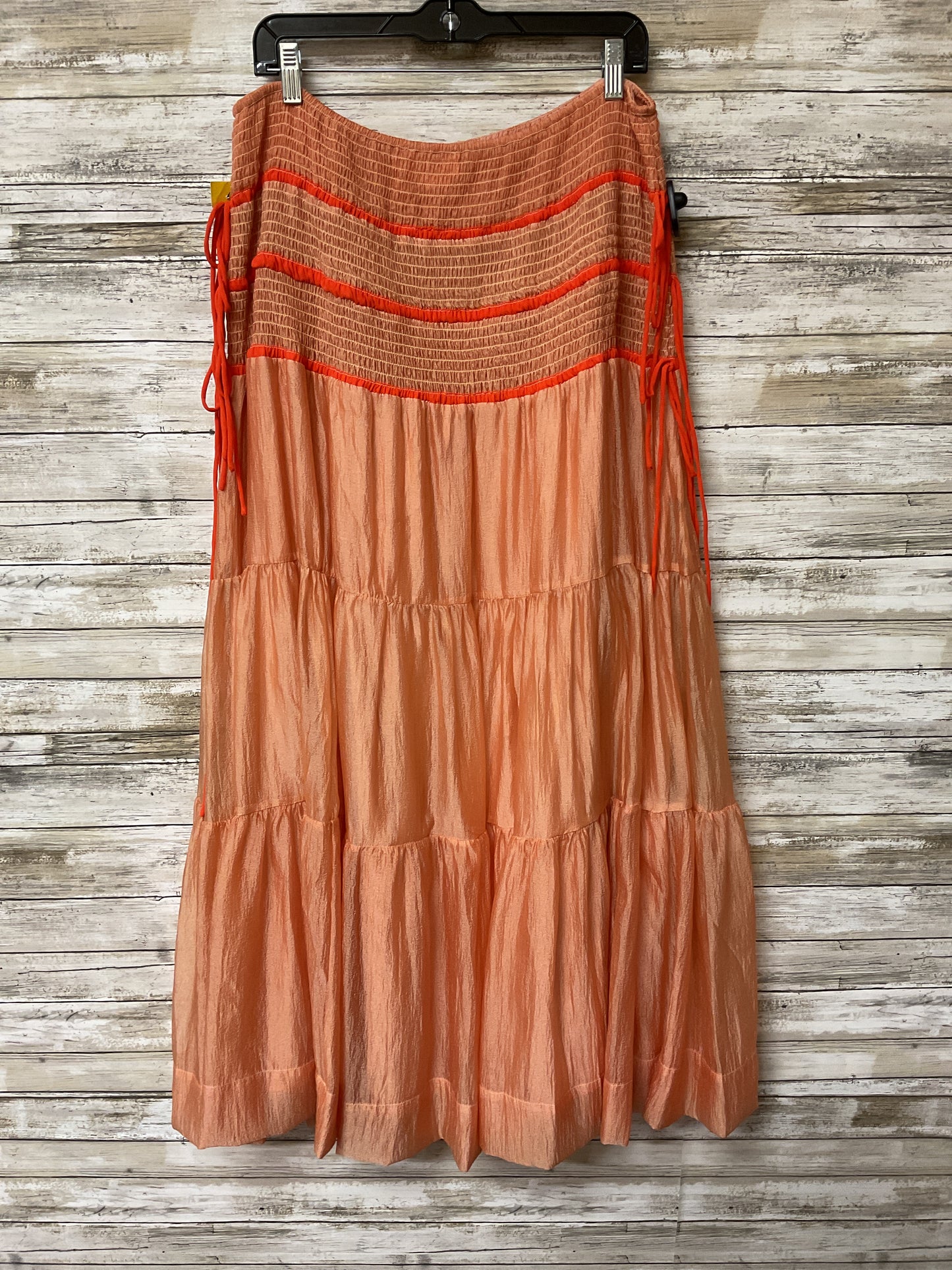 Skirt Maxi By Anthropologie In Orange, Size:Xl