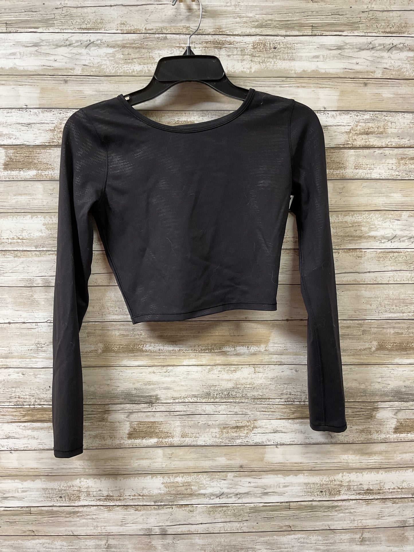 Athletic Top Ls Crewneck By Lululemon In Black, Size:S