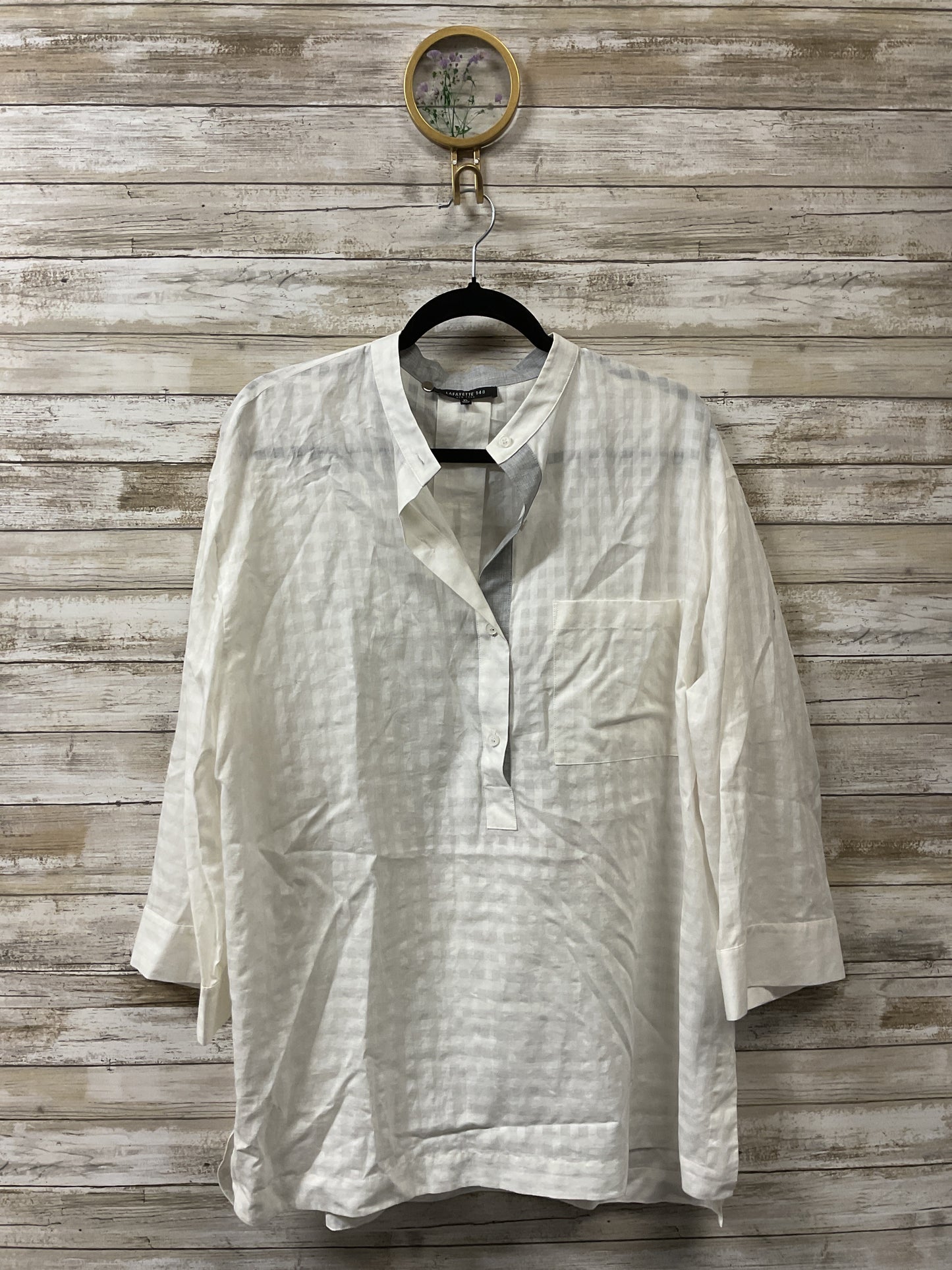 Top Ls Designer By Lafayette 148 In White, Size:Xl