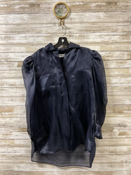 Blouse Designer By Max Mara In Navy, Size:Xs