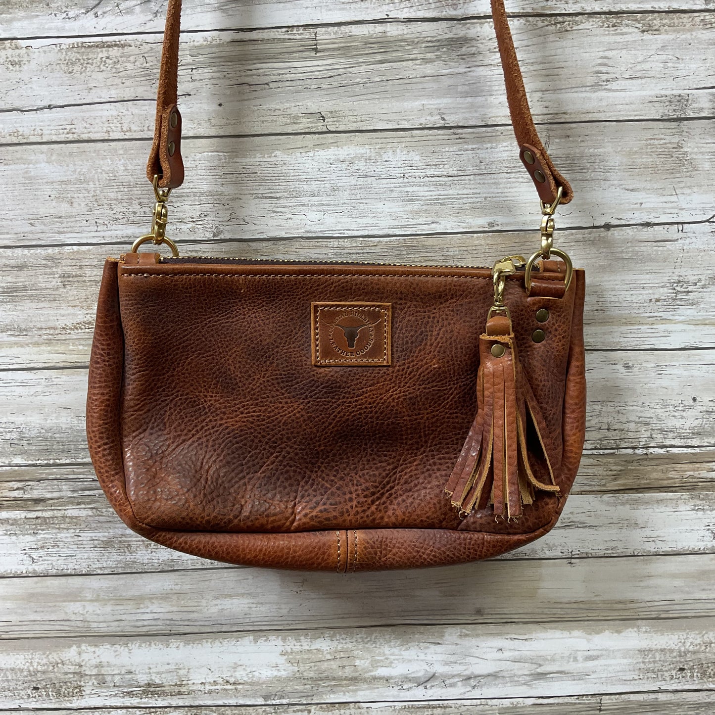 Handbag Leather By Cma In Brown, Size:Medium