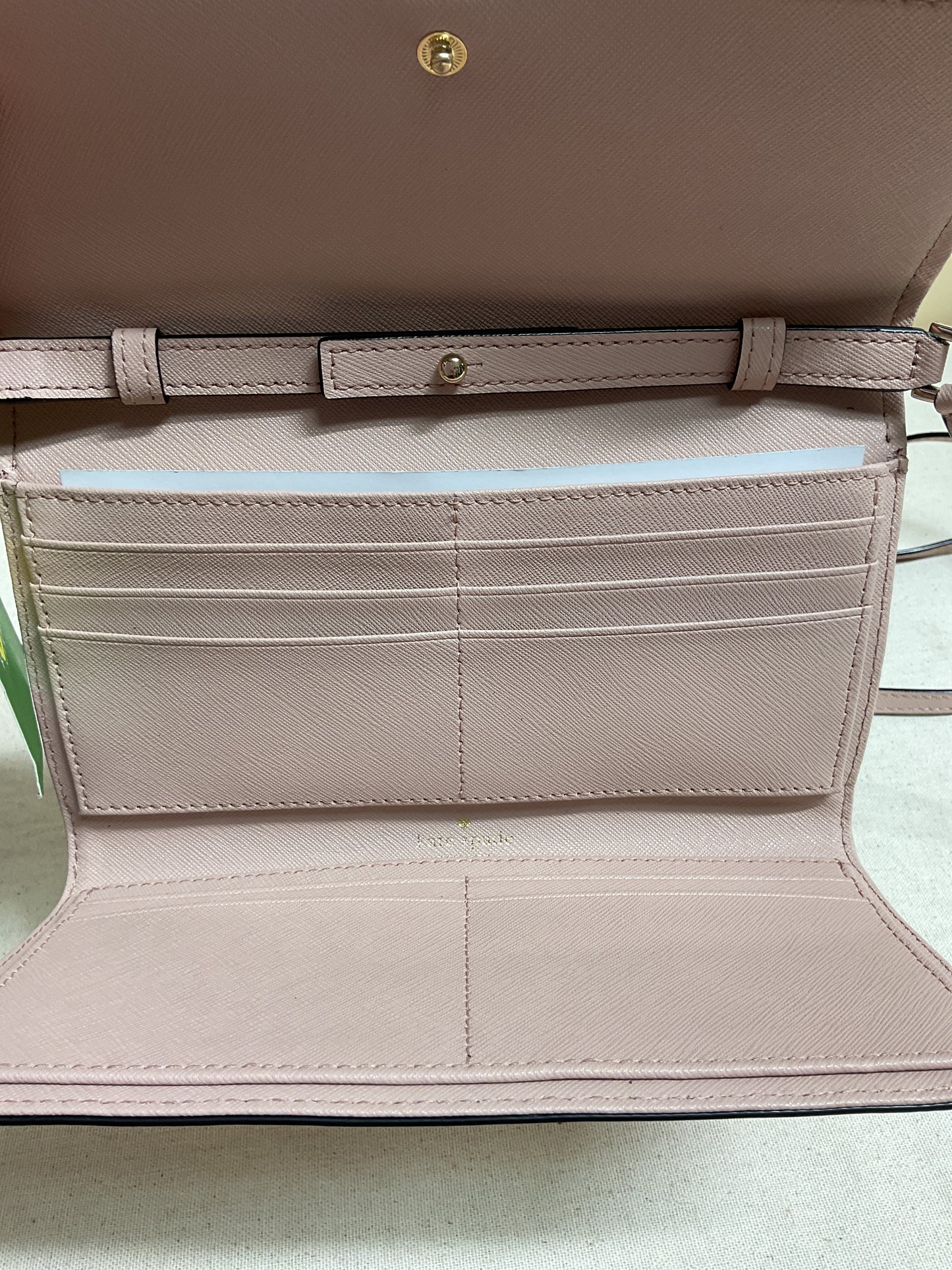 Crossbody Designer By Kate Spade In Black & Pink, Size:Small