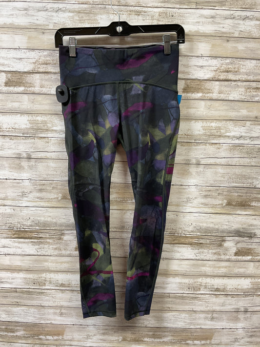 Athletic Leggings By Lululemon In Green & Purple, Size:6