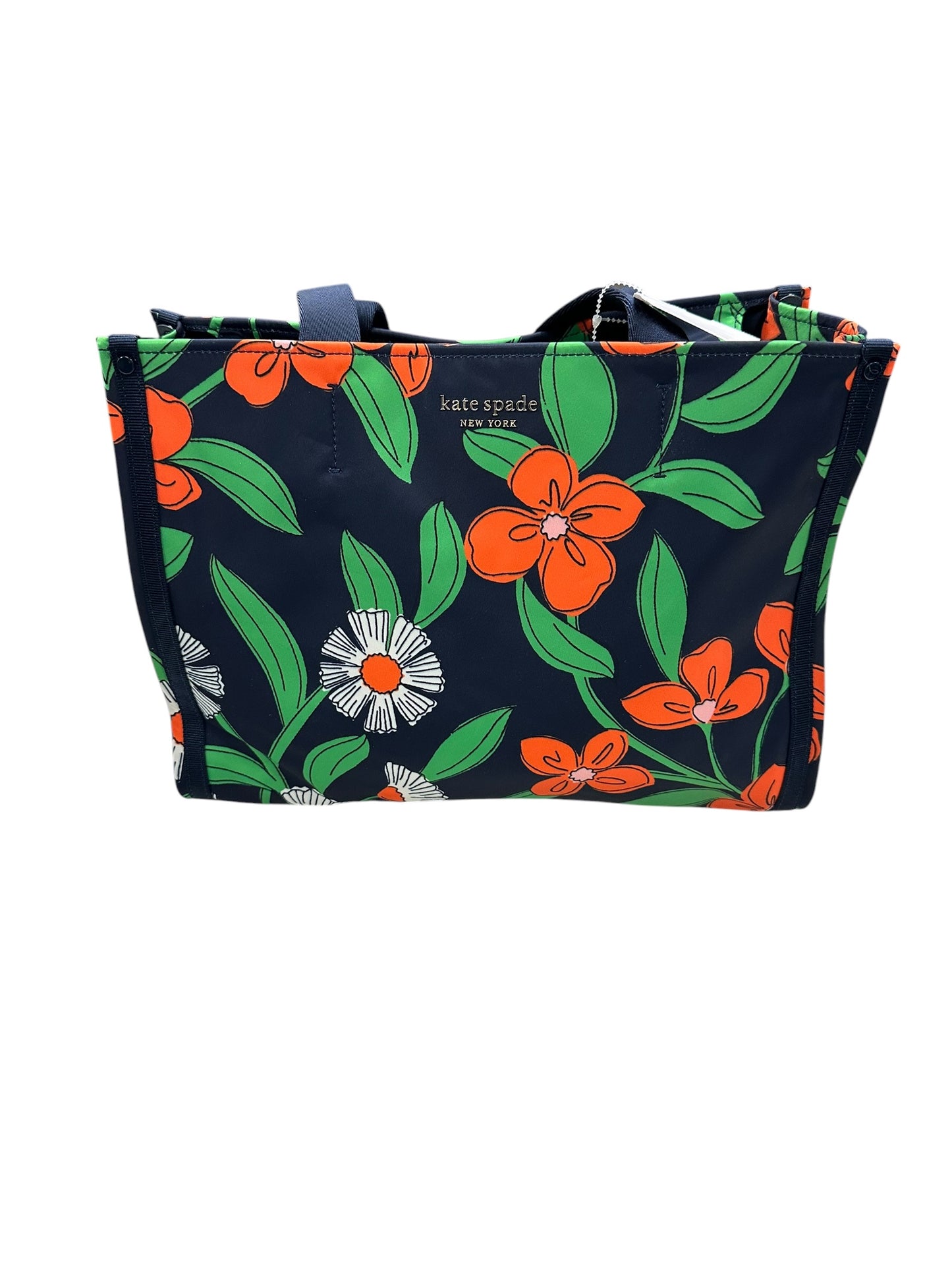 Handbag Designer By Kate Spade In Blue & Orange, Size:Medium
