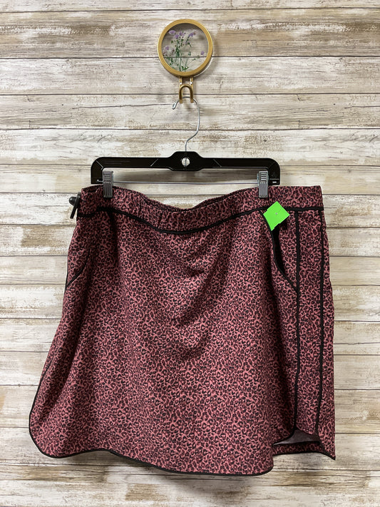 Athletic Skort By Chicos In Animal Print, Size:1X