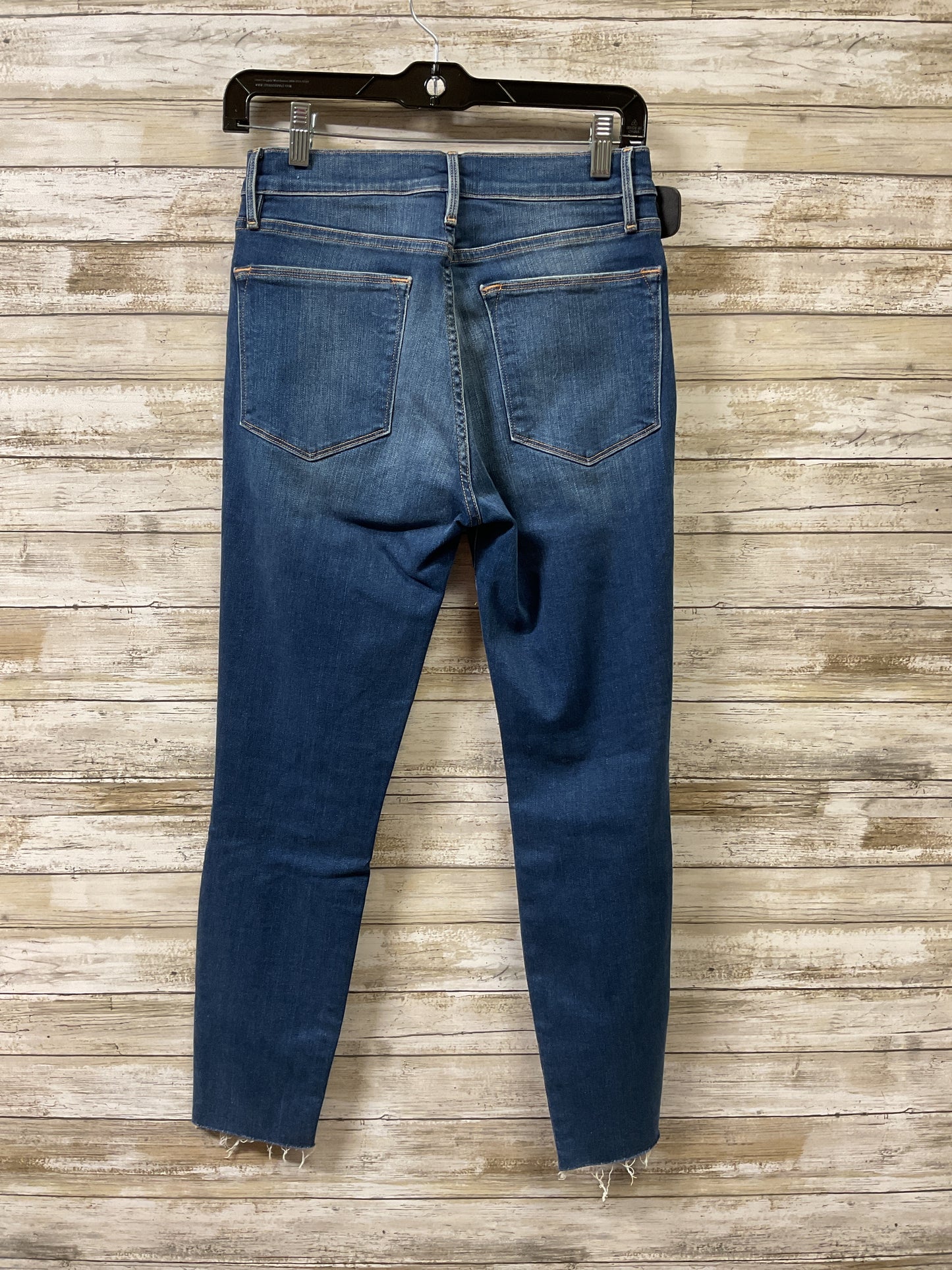Jeans Skinny By Frame In Blue Denim, Size:4
