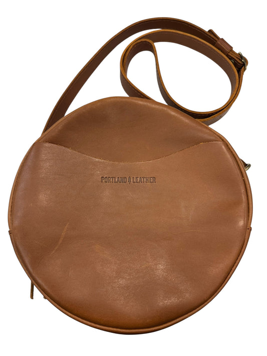 Handbag Leather By Portland Leather In Brown, Size:Medium