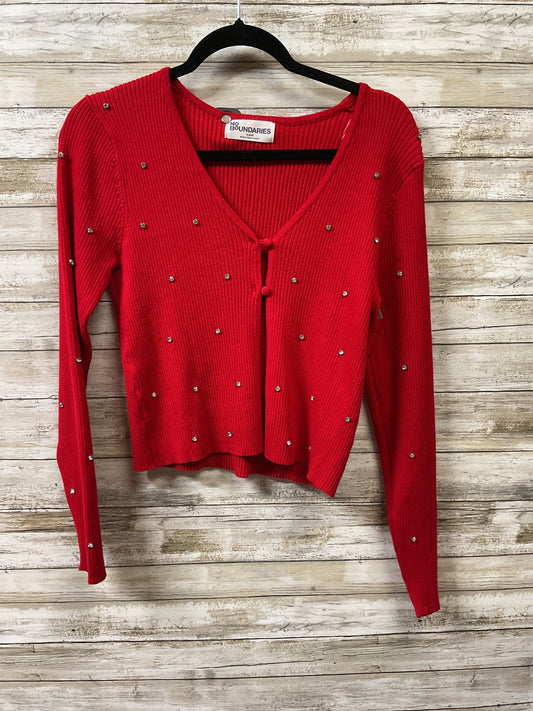 Cardigan By No Boundaries In Red, Size:M
