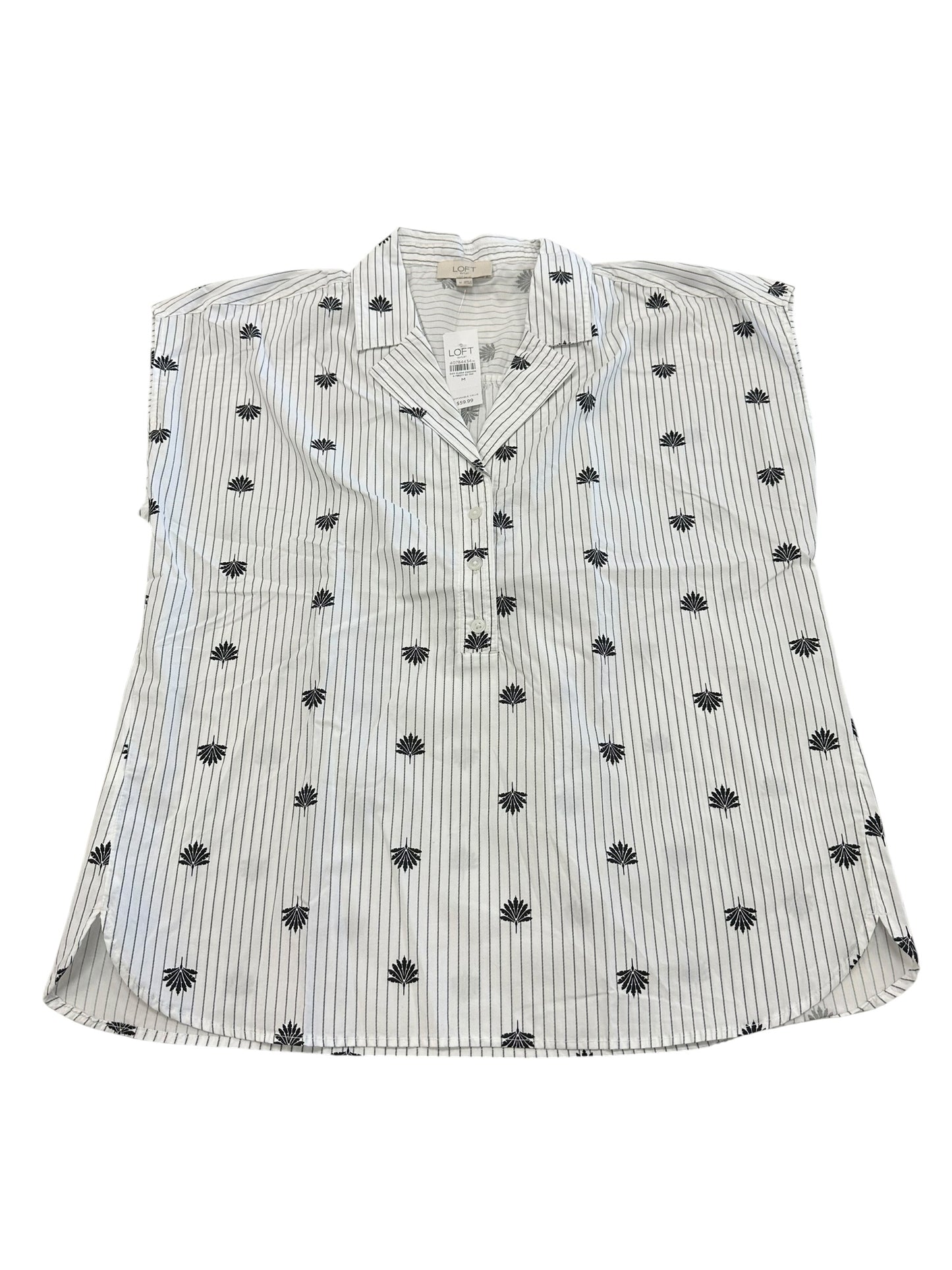 Top Ss By Loft In Black & White, Size:M