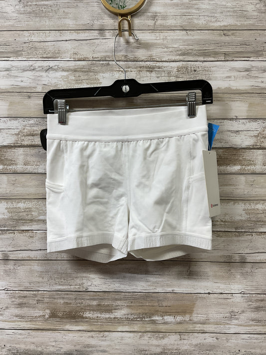 Athletic Shorts By Lululemon In White, Size:4