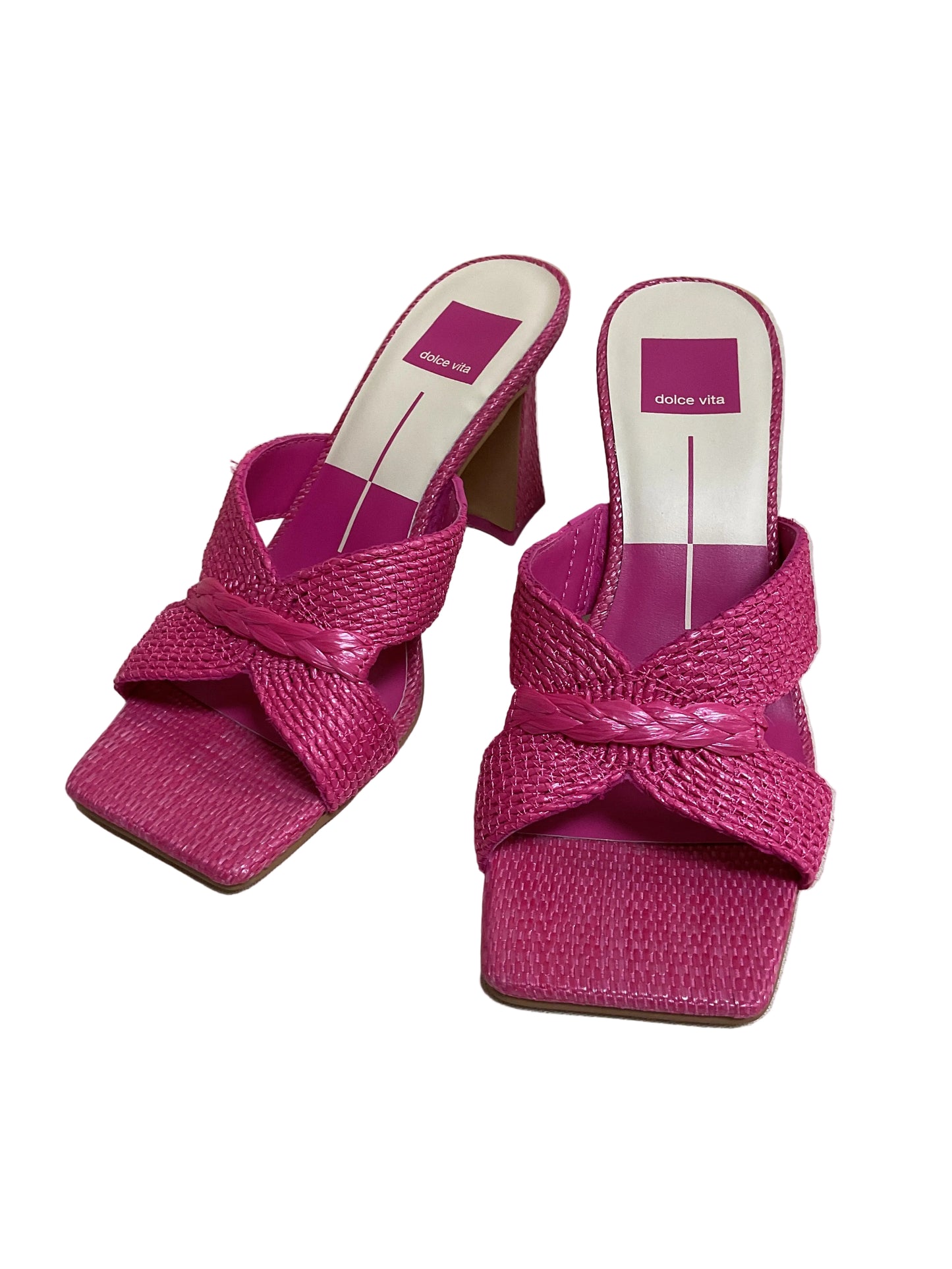 Sandals Heels Stiletto By Dolce Vita In Pink, Size:7