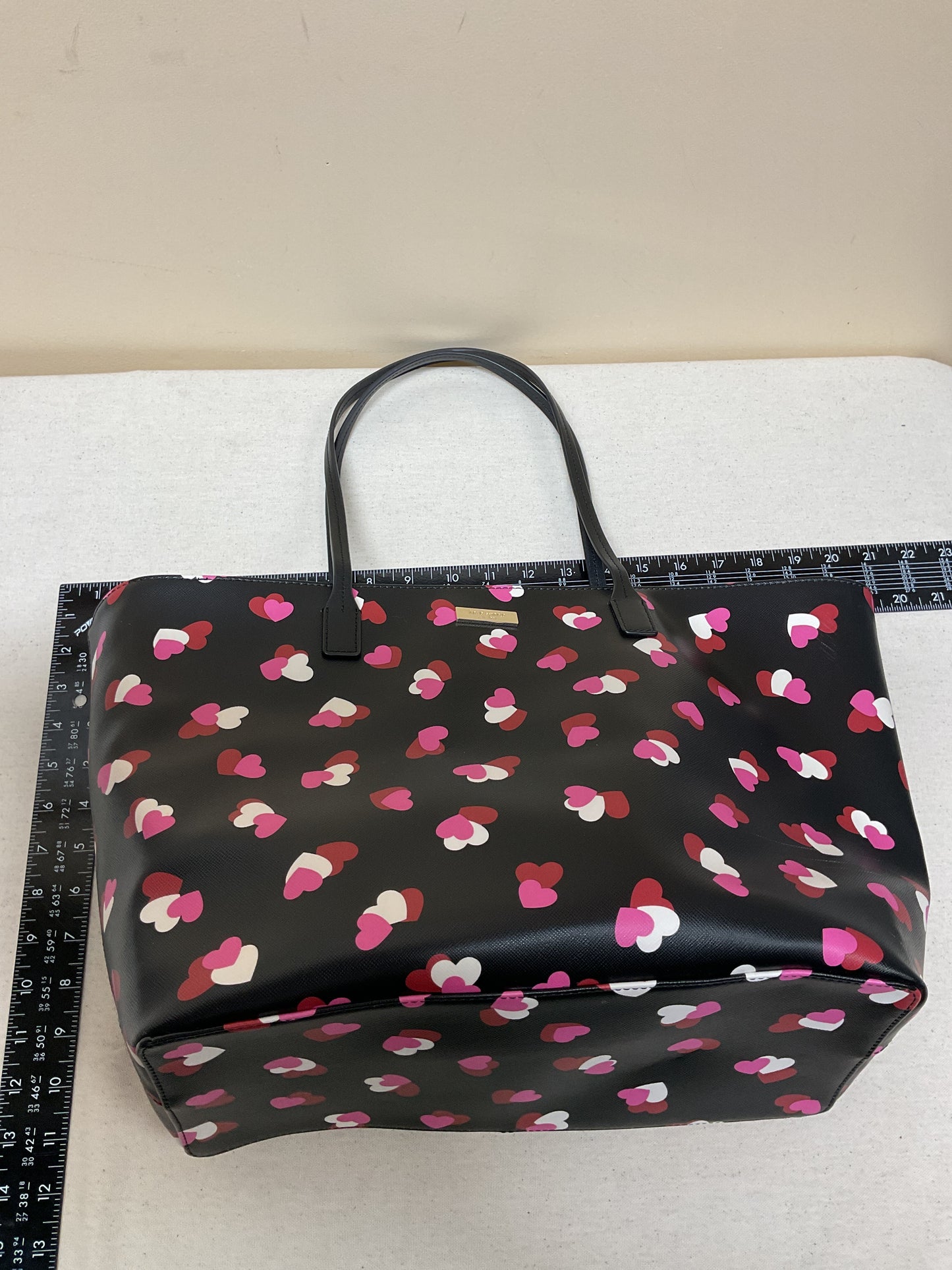 Handbag Designer By Kate Spade In Black & Pink, Size:Large