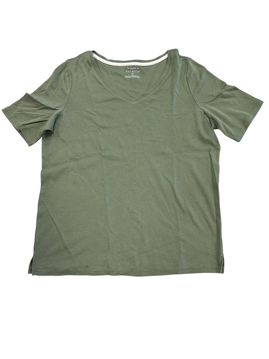 Top Ss Basic By Talbots In Green, Size:1X