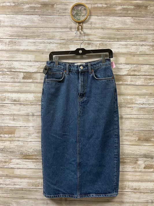 Skirt Maxi By Reformation In Blue Denim, Size:4