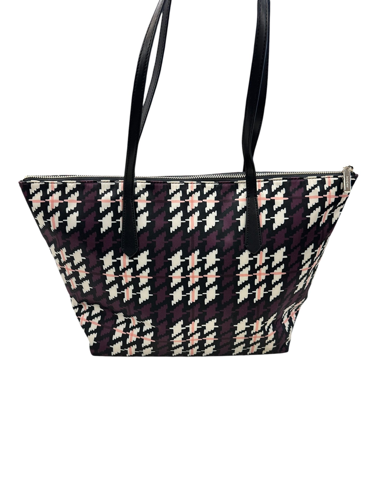 Tote Designer By Kate Spade In Purple & White, Size:Large