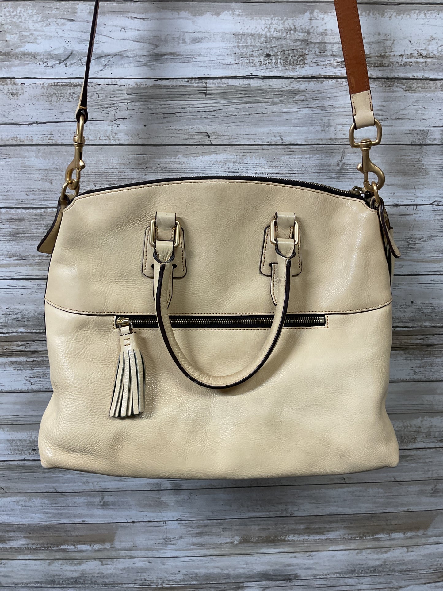 Handbag Designer By Dooney And Bourke In Tan, Size:Large