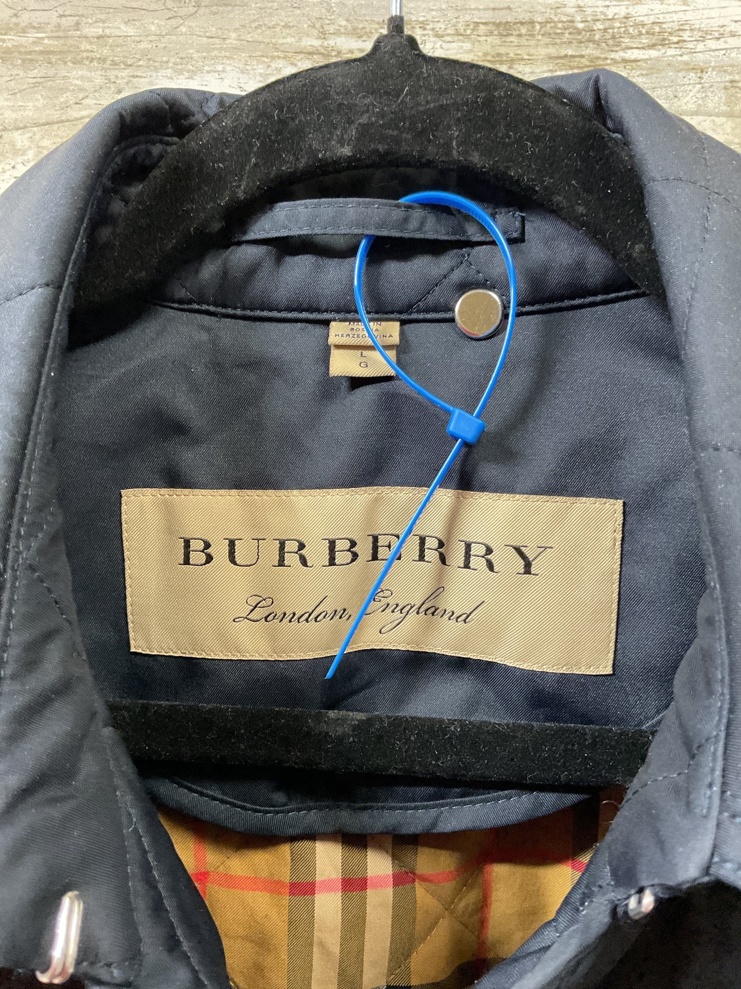 Jacket Luxury Designer By Burberry In Navy, Size:L