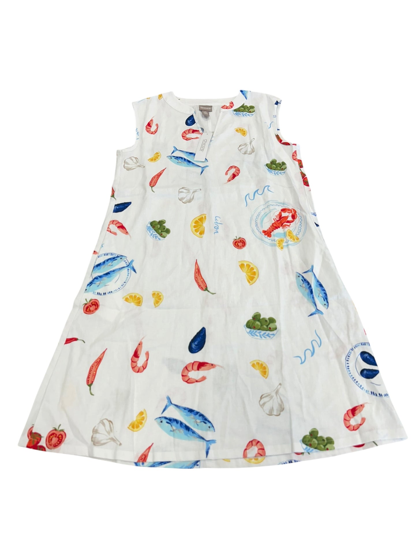 Dress Casual Midi By Chicos In Multi, Size:S