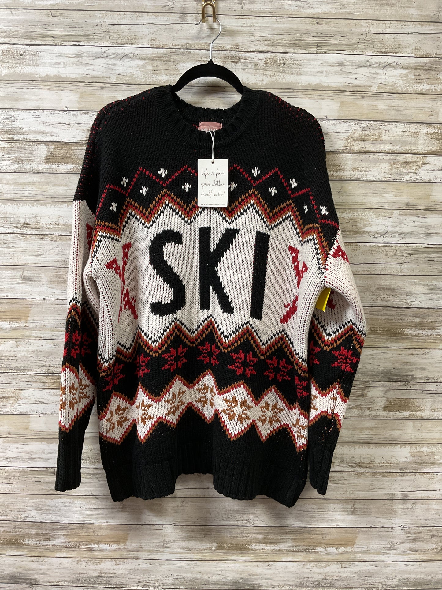Sweater By Mumu In Black & White, Size:M