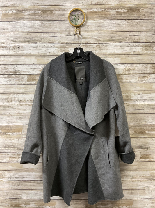 Coat Designer By Vera Wang In Grey, Size:L