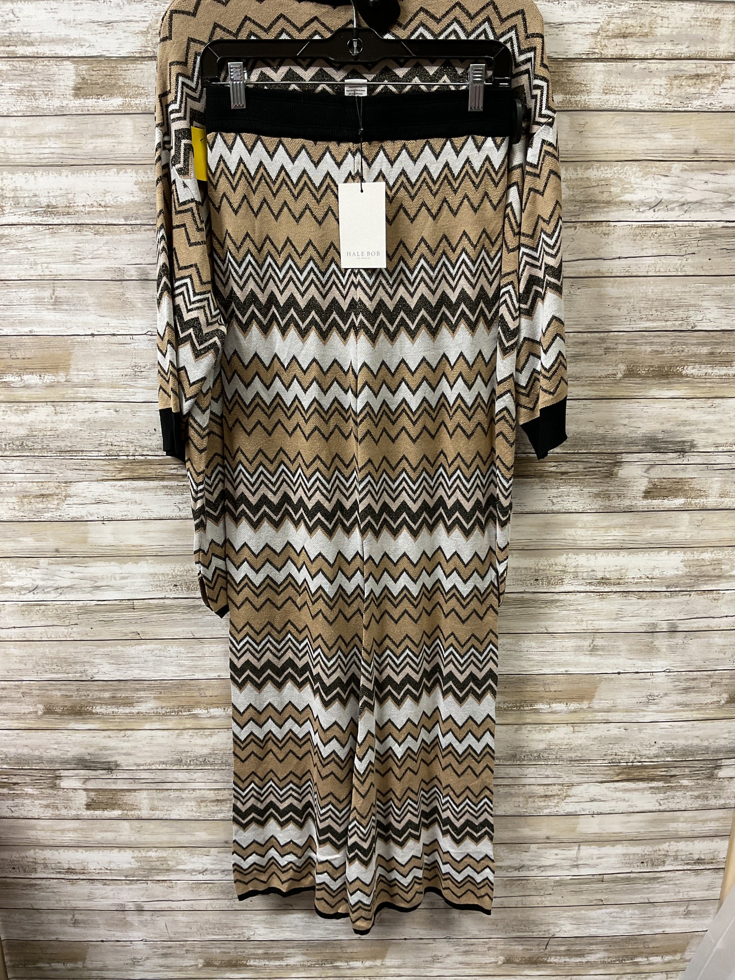 Pants Set 2Pc By Hale Bob In Black & Gold, Size:M