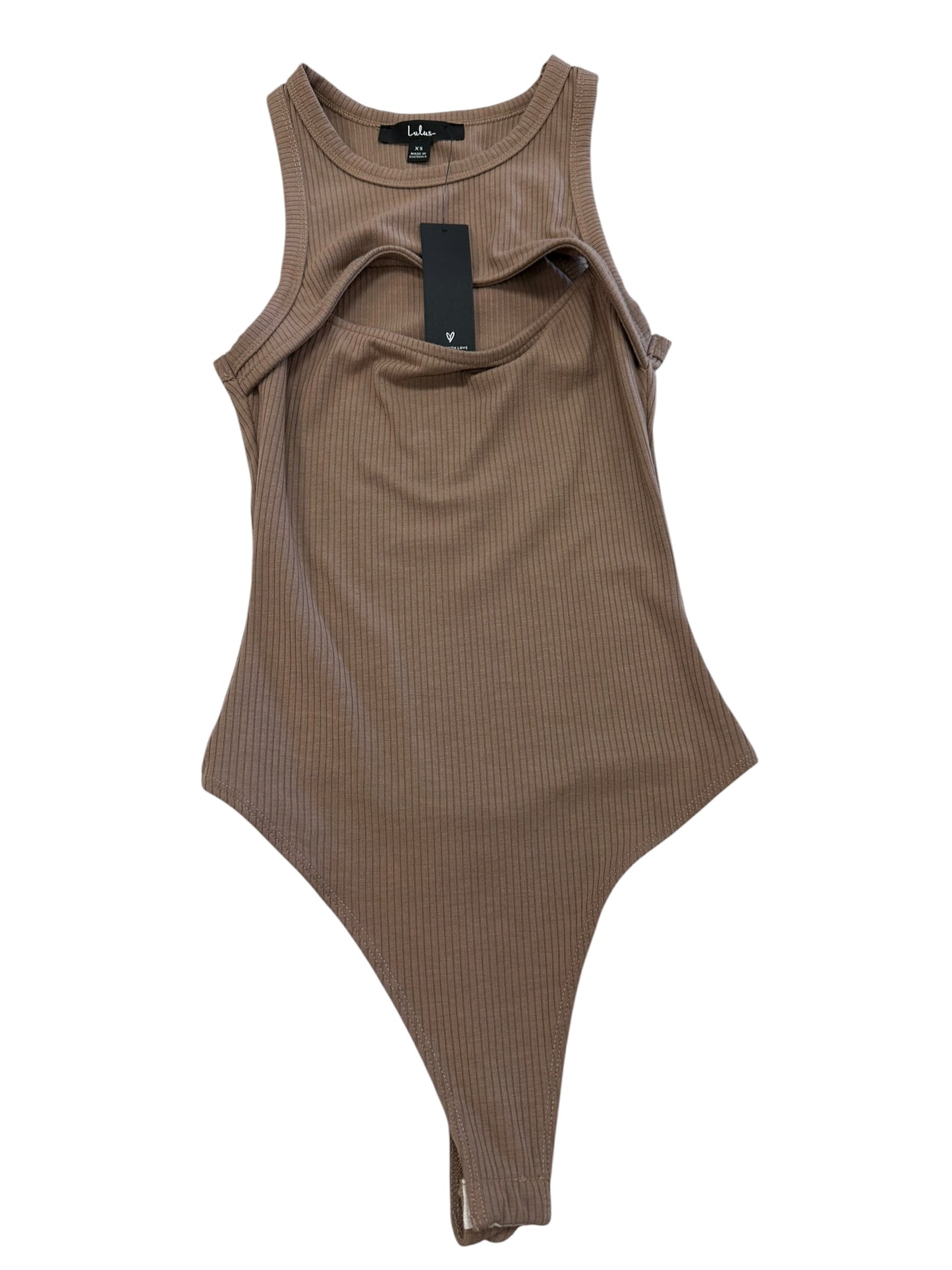 Bodysuit By Lulus In Brown, Size:Xs