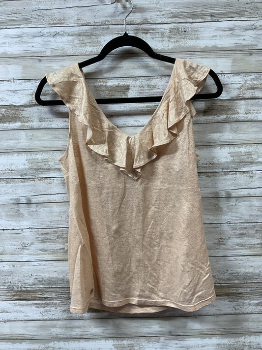 Top Sleeveless Designer By Lilly Pulitzer In Gold, Size:M