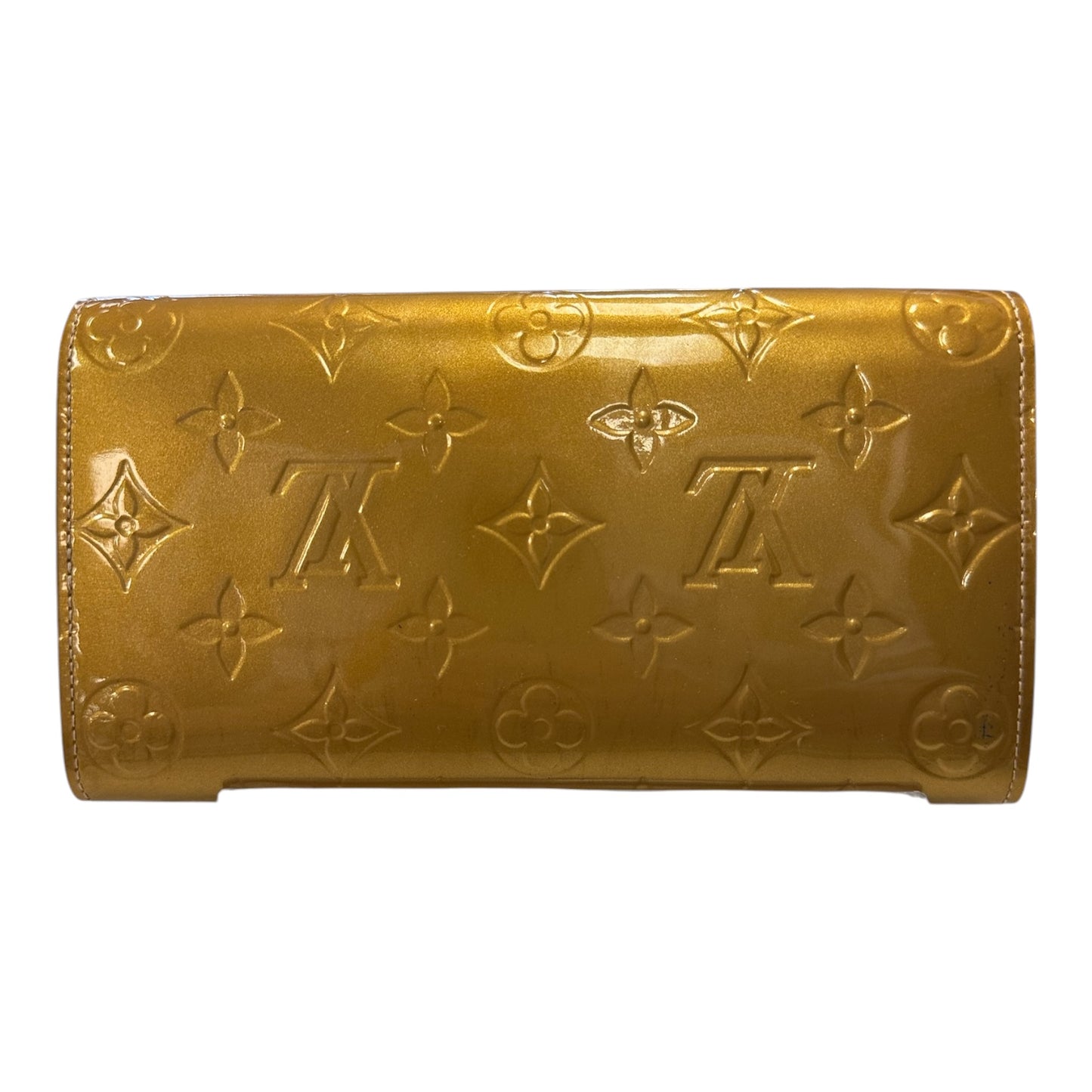 Wallet Luxury Designer By Louis Vuitton In Gold, Size:Medium