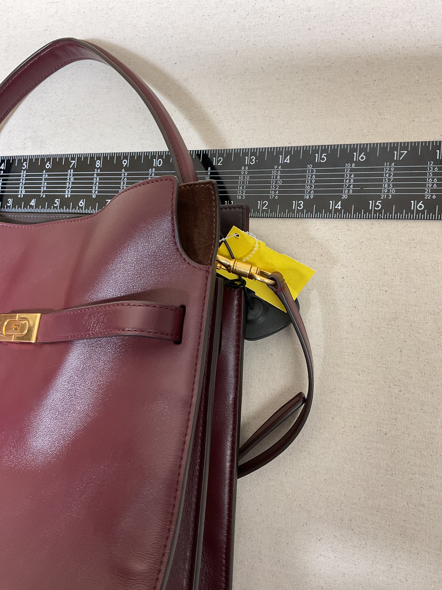 Handbag Designer By Tory Burch In Maroon, Size:Large