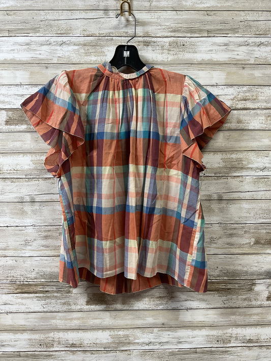 Top Ss By Cma In Plaid Pattern, Size:Xs