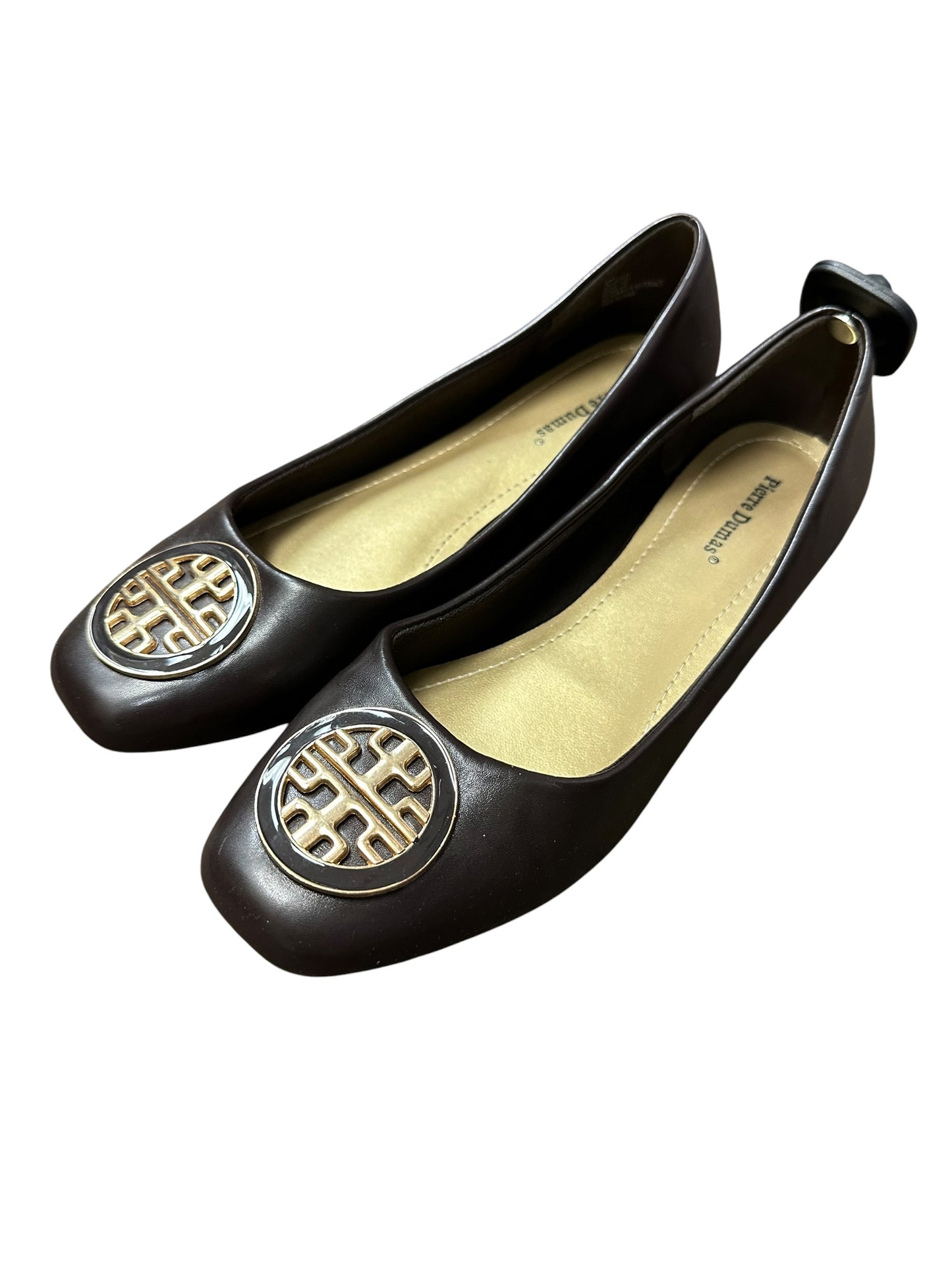 Shoes Flats By Pierre Dumas In Brown, Size:9