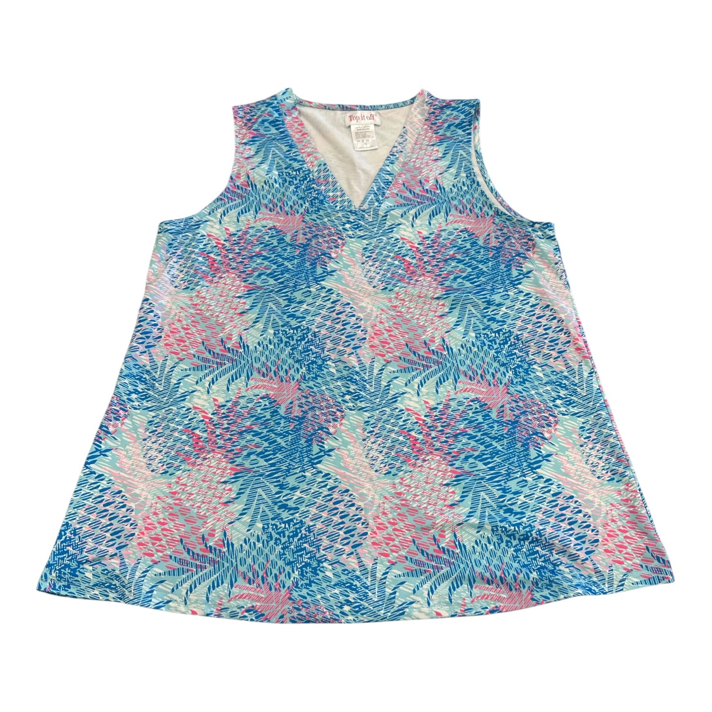 Top Sleeveless By Clothes Mentor In Blue & Pink, Size:S