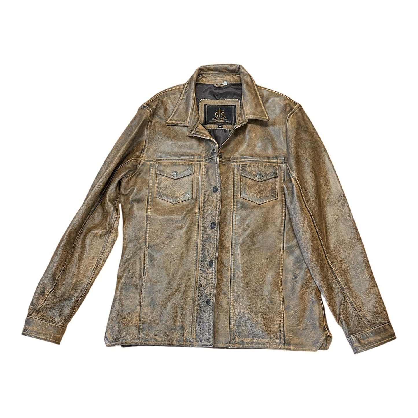 Jacket Leather By Cma In Brown, Size:Xl