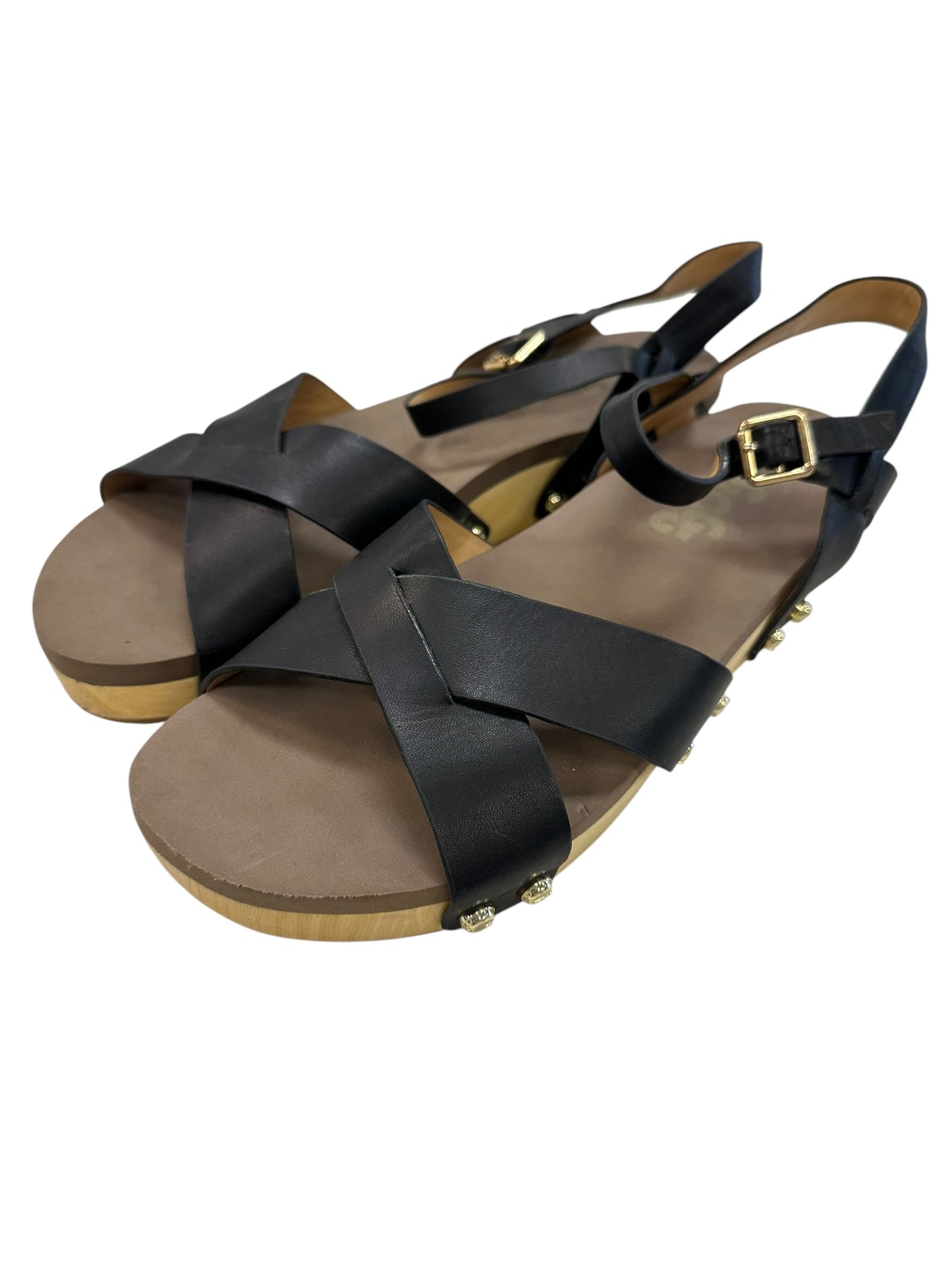 Sandals Flats By Cmb In Black & Tan, Size:7.5