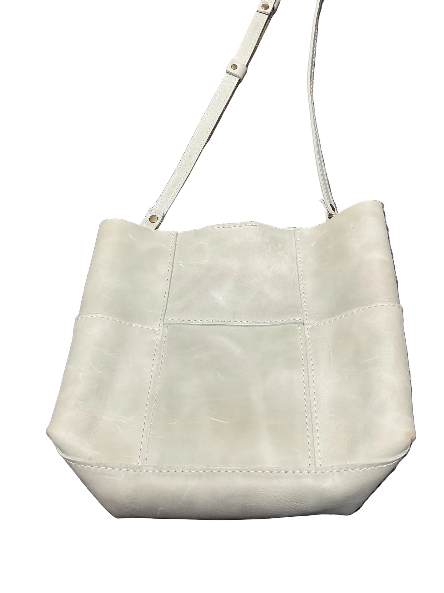 Crossbody Leather By Cma In Grey, Size:Medium
