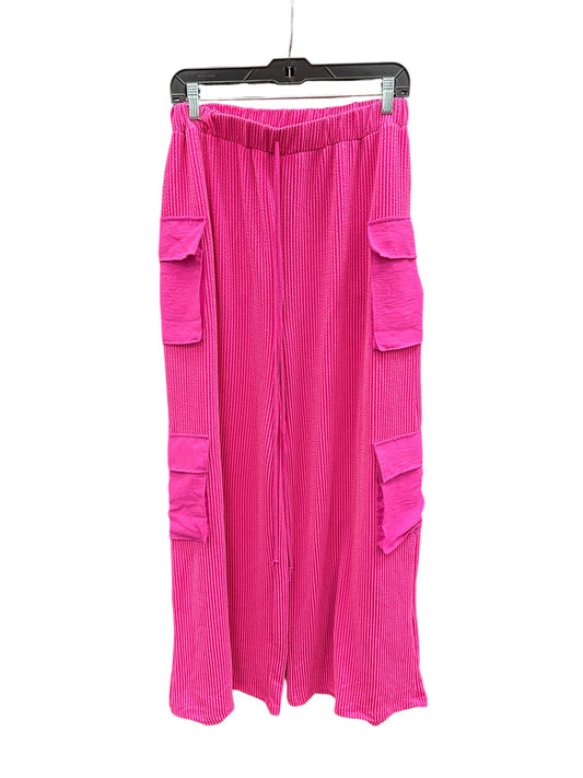 Pants Wide Leg By Bucketlist In Pink, Size:L