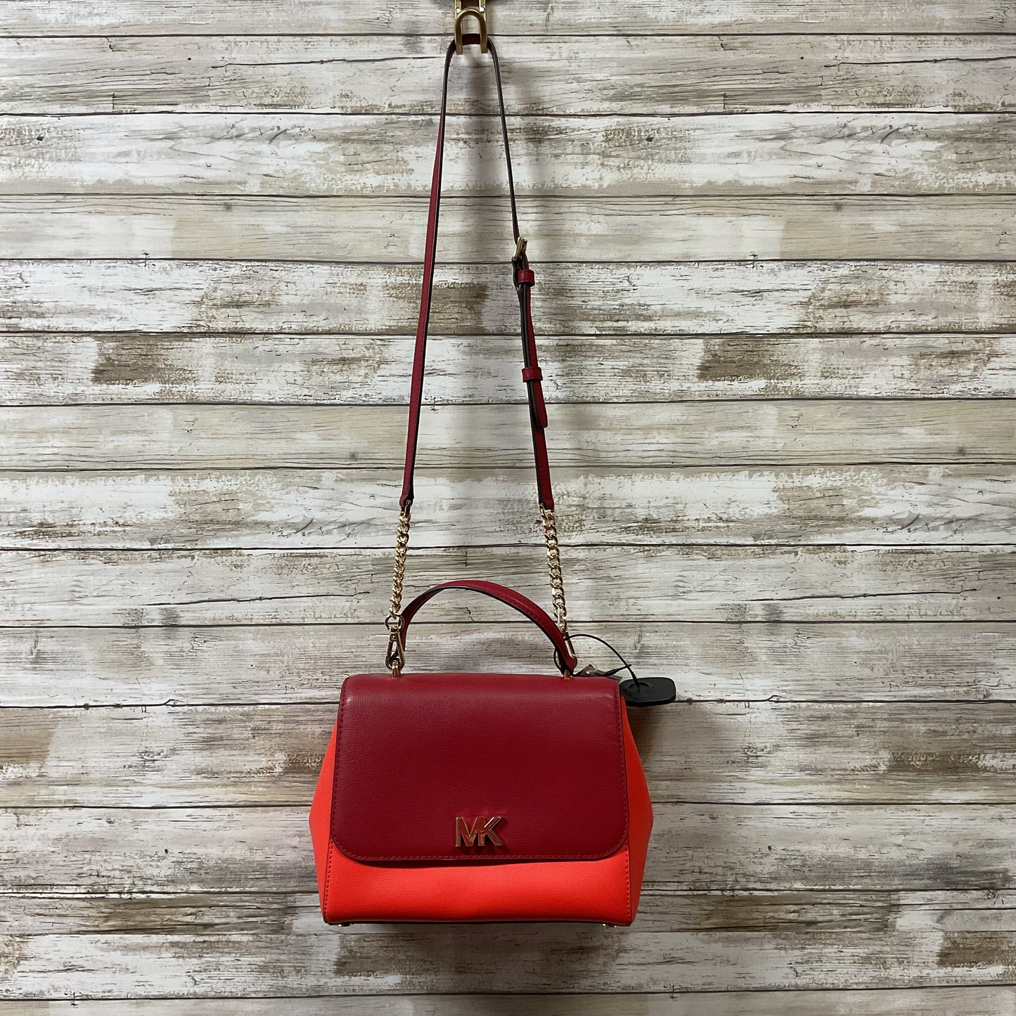 Handbag Designer By Michael Kors In Red, Size:Medium