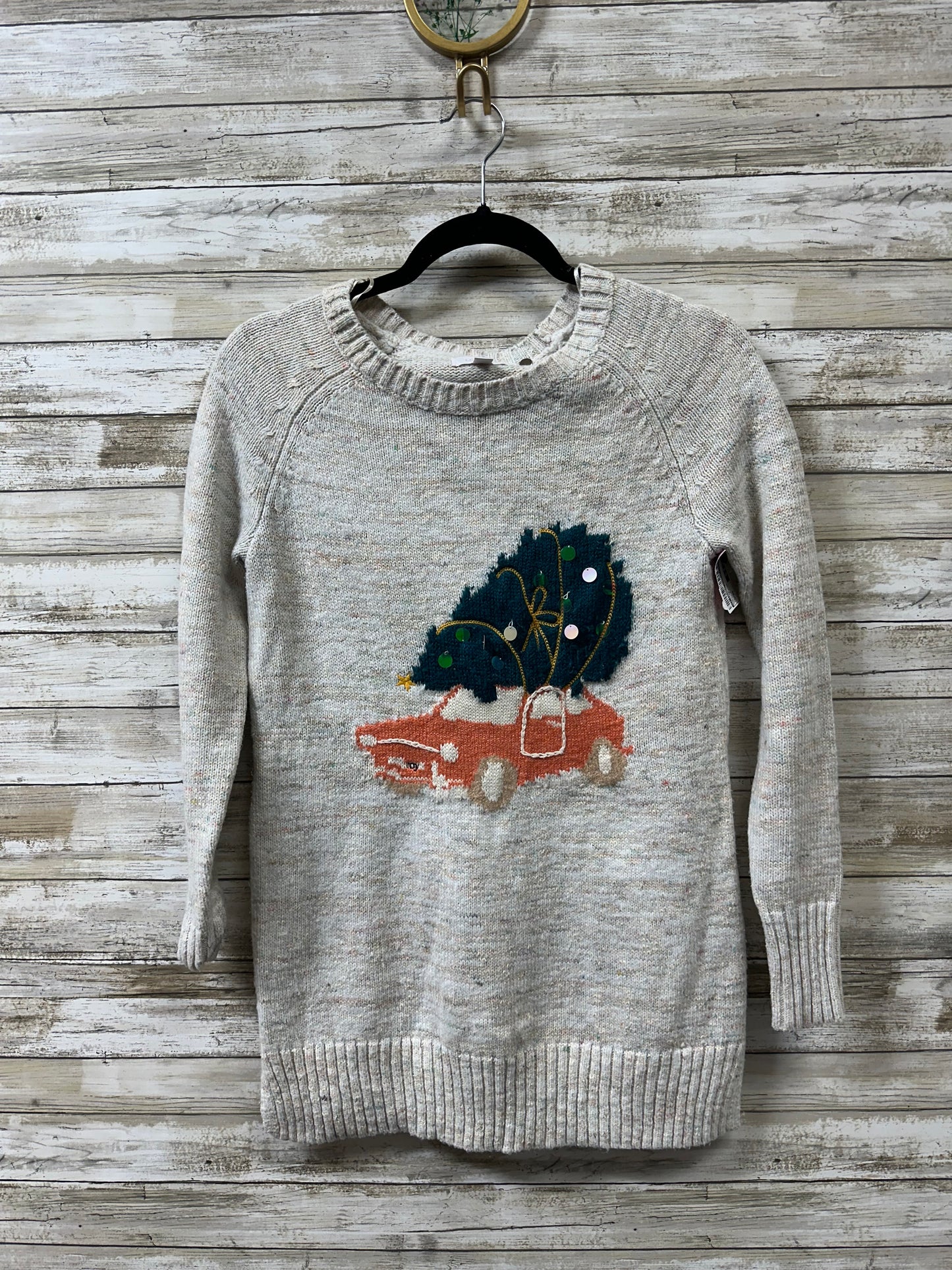 Sweater By Lc Lauren Conrad In Green & Pink, Size:Xs