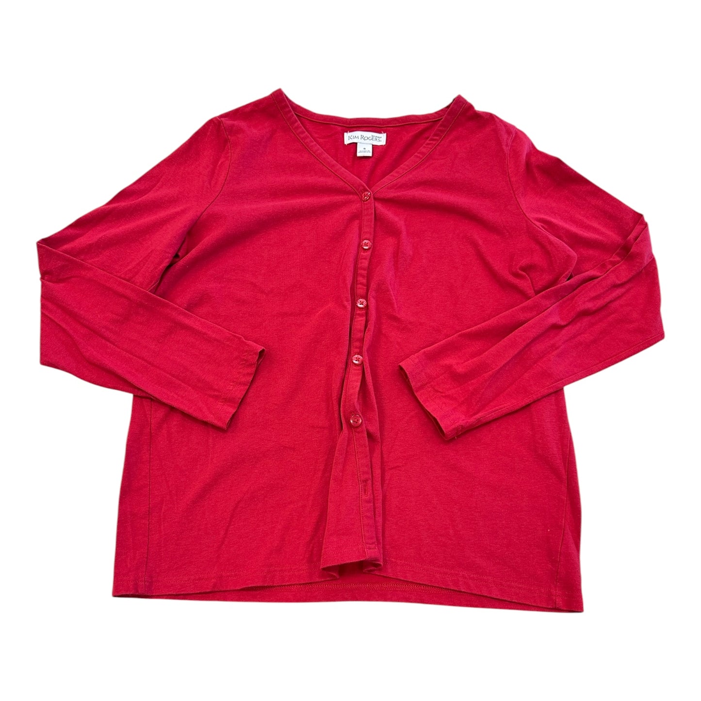 Cardigan By Kim Rogers In Red, Size:S
