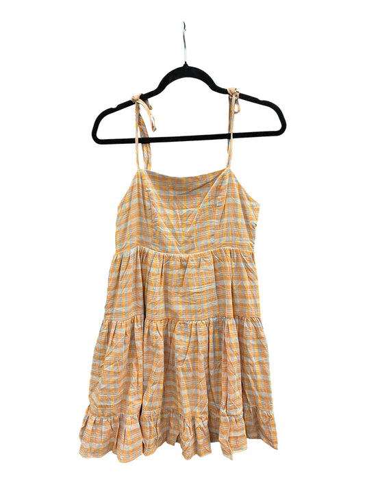 Dress Casual Short By Carly Jean In Brown & Orange, Size:S